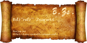 Bánó Zsanett névjegykártya